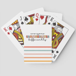 Farbenfrohe Kommunikation Spielkarten