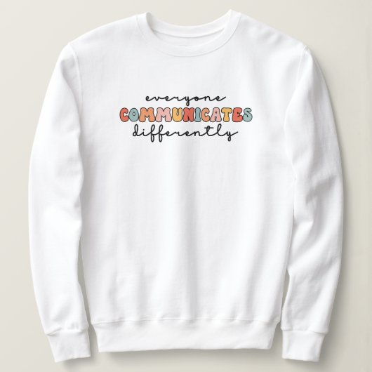 Farbenfrohe Kommunikation Sweatshirt (Design vorne)
