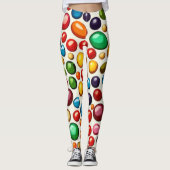Farbenfrohe Konditorei: Artwork der Rundkandies Leggings (Vorderseite)