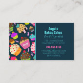 Farbenfrohe Konditorei Visitenkarte (Rückseite)