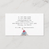 Farbenfrohe Konditorkuchen Koch Visitenkarte (Rückseite)