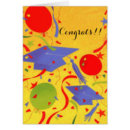 Farbenfrohe Konfetti Abschluss individuell anpassb