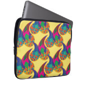 Farbenfrohe Konfetti abstrakt Paisley Rainbow Trop Laptopschutzhülle (Vorne Rechts)