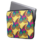 Farbenfrohe Konfetti abstrakt Paisley Rainbow Trop Laptopschutzhülle (Vorderseite Links)