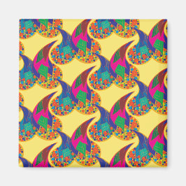 Farbenfrohe Konfetti abstrakt Paisley Rainbow Trop Magnet