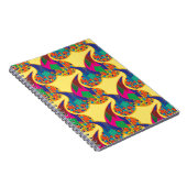 Farbenfrohe Konfetti abstrakt Paisley Rainbow Trop Notizblock (Rechte Seite)