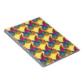 Farbenfrohe Konfetti abstrakt Paisley Rainbow Trop Notizblock (Rechte Seite)