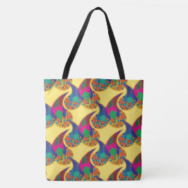 Farbenfrohe Konfetti abstrakt Paisley Rainbow Trop Tasche