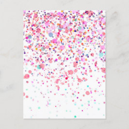 Farbenfrohe Konfetti-Leere für jeden Fall Postkarte
