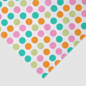 Farbenfrohe Konfetti Polka Punkte Retro 60er Art Seidenpapier (Detail)