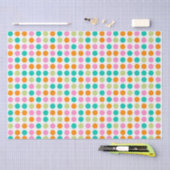 Farbenfrohe Konfetti Polka Punkte Retro 60er Art Seidenpapier (Handwerk)