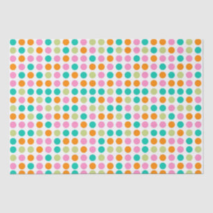 Farbenfrohe Konfetti Polka Punkte Retro 60er Art Seidenpapier