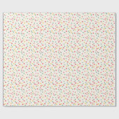 Farbenfrohe Konfetti-Punkte Cremefarbe Geschenkpapier (Flach)