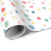 Farbenfrohe Konfetti-Punkte Geburtstag Geschenkpapier (Rolleneckpunkt)