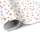 Farbenfrohe Konfetti-Punkte Geschenkpapier (Rolleneckpunkt)