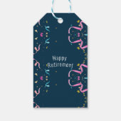 Farbenfrohe Konfetti-Rente Geschenkanhänger (Rückseite)