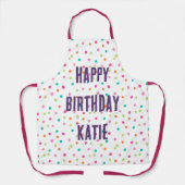 Farbenfrohe Konfetti-Sprinklen polka dot rainbow c Schürze (Vorderseite)