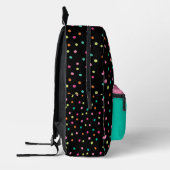 Farbenfrohe Konfetti-Sprinklen polka dot rainbow P Bedruckter Rucksack (Links)