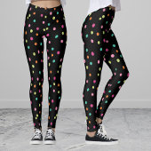 Farbenfrohe Konfetti-Sprinklen polka dot rainbow P Leggings