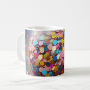 Farbenfrohe Konfetti-Tasse! Kaffeetasse