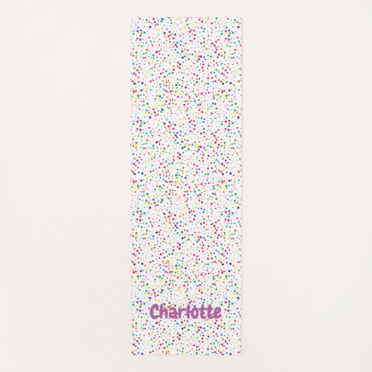 Farbenfrohe Konfetti Yoga Mat Yogamatte (Vorderseite)
