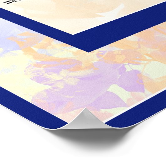 Farbenfrohe konservative Hebew Text Ketubah Poster (Ecke)