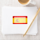 Farbenfrohe Kontrast Spanische Flagge Adressaufkleber (Insitu)