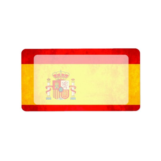 Farbenfrohe Kontrast Spanische Flagge Adressaufkleber (Vorne)