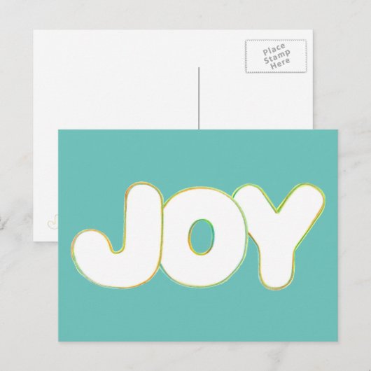 Farbenfrohe Kontur Kunst - Freude - Postkarten (Vorne/Hinten)