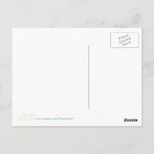 Farbenfrohe Kontur Kunst - Freude - Postkarten (Rückseite)