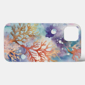 Farbenfrohe Korallenfarbe Case-Mate iPhone Hülle (Rückseite (Horizontal))