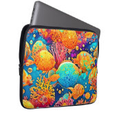 Farbenfrohe Korallenriff Artwork Laptopschutzhülle (Vorne Rechts)