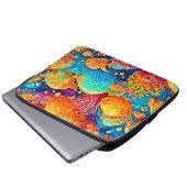 Farbenfrohe Korallenriff Artwork Laptopschutzhülle (Vorne Knopf)