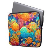 Farbenfrohe Korallenriff Artwork Laptopschutzhülle (Vorderseite Links)