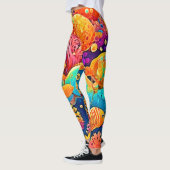 Farbenfrohe Korallenriff Artwork Leggings (Links)