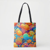 Farbenfrohe Korallenriff Artwork Tasche (Vorderseite)
