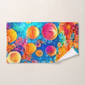 Farbenfrohe Korallenriff-Blasen Badhandtuch Set (Handtuch)