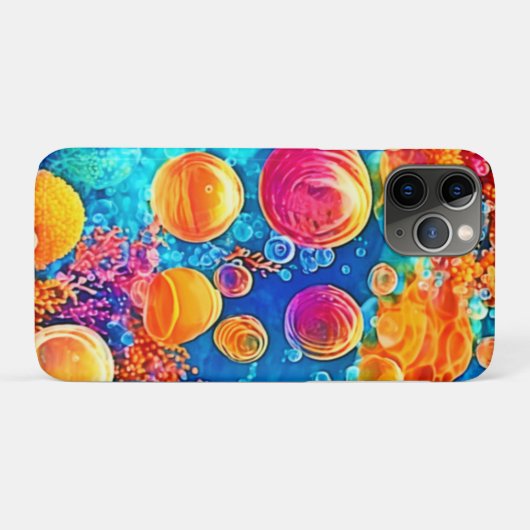 Farbenfrohe Korallenriff-Blasen Case-Mate iPhone Hülle (Rückseite (Horizontal))