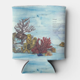 Farbenfrohe Korallenriff handbemalt Dosenkühler