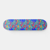 Farbenfrohe Korallenriffe, nahtloses Muster Skateboard (Horizontal)