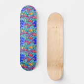 Farbenfrohe Korallenriffe, nahtloses Muster Skateboard (Vorderseite)