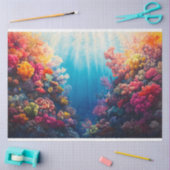Farbenfrohe Korallenriffe Seidenpapier (Basteln)