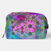 Farbenfrohe Kosmetiktüte mit Blumen Waschbeutel (Rückseite)