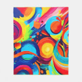 Farbenfrohe kosmische Chaos-Malerei Fleecedecke (Vorderseite)
