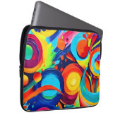 Farbenfrohe kosmische Chaos-Malerei Laptopschutzhülle (Vorne Rechts)