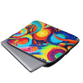 Farbenfrohe kosmische Chaos-Malerei Laptopschutzhülle (Vorne Knopf)