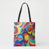 Farbenfrohe kosmische Chaos-Malerei Tasche (Vorderseite)