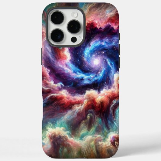 Farbenfrohe kosmische Galaxie Swirbel mit Radiantn Case-Mate iPhone Hülle (Rückseite)