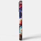 Farbenfrohe kosmische Galaxie Swirbel mit Radiantn Case-Mate iPhone Hülle (Rückseite / Links)
