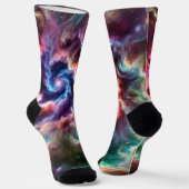 Farbenfrohe kosmische Galaxie Swirbel mit Radiantn Socken (Gewinkelt)